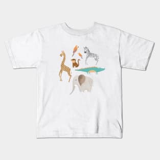 Into the Jungle - Gray Kids T-Shirt